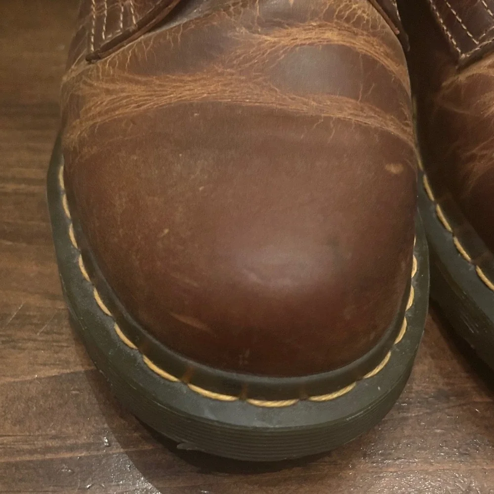 Dr. Martens 8053 Oxford Mens 8 Brown Crazy Horse Leather 5-Eye Padded Collar